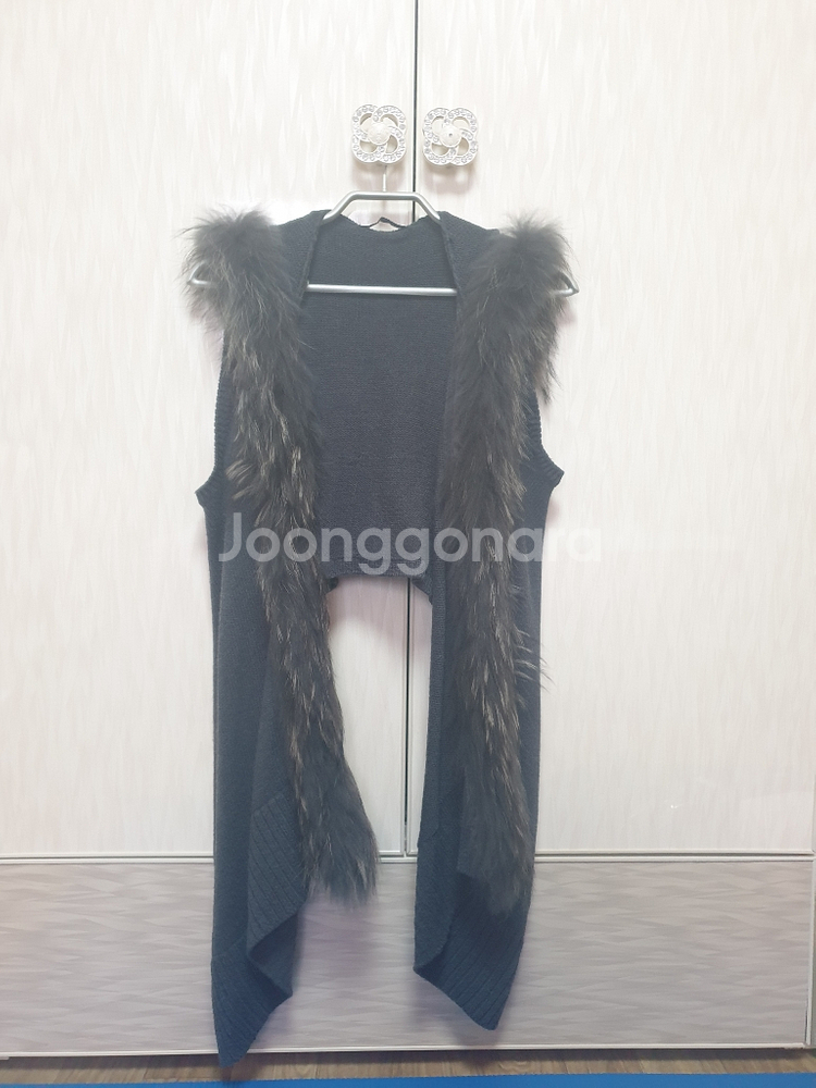 여성 mixxo 후드라쿤퍼베스트 진그레이 55--0