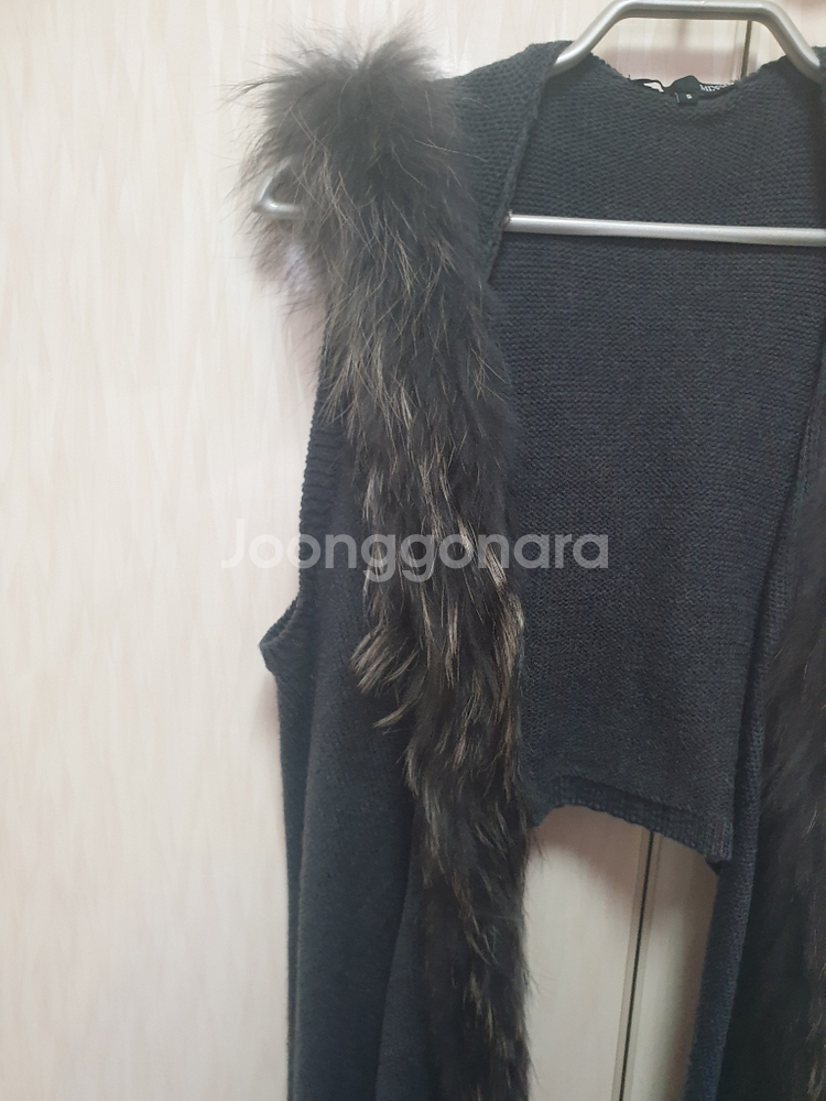 여성 mixxo 후드라쿤퍼베스트 진그레이 55--3