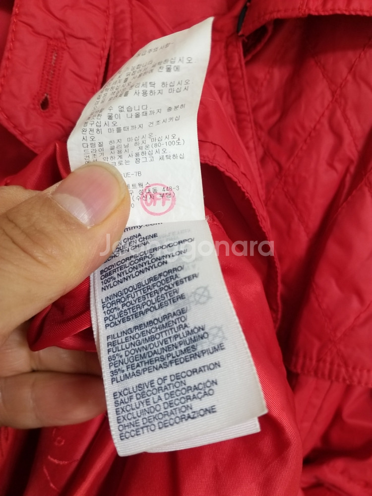 여성 타미힐피거 오리털 패딩코트(박시95-100)--6