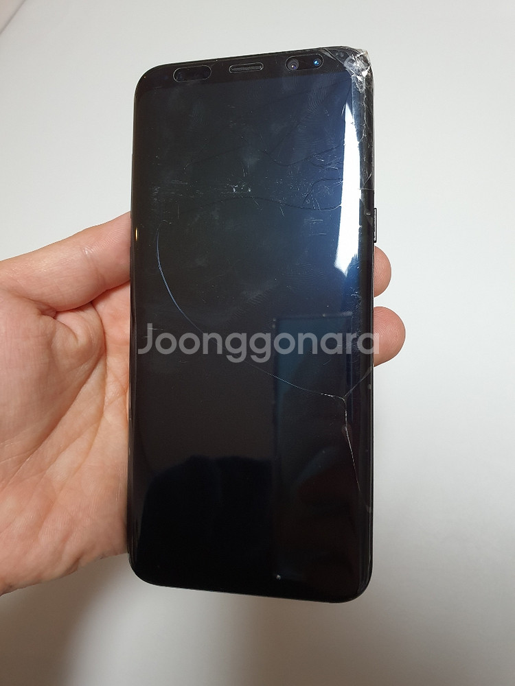 갤럭시S8+ 128기가 KT 공기계 액정파손폰--0