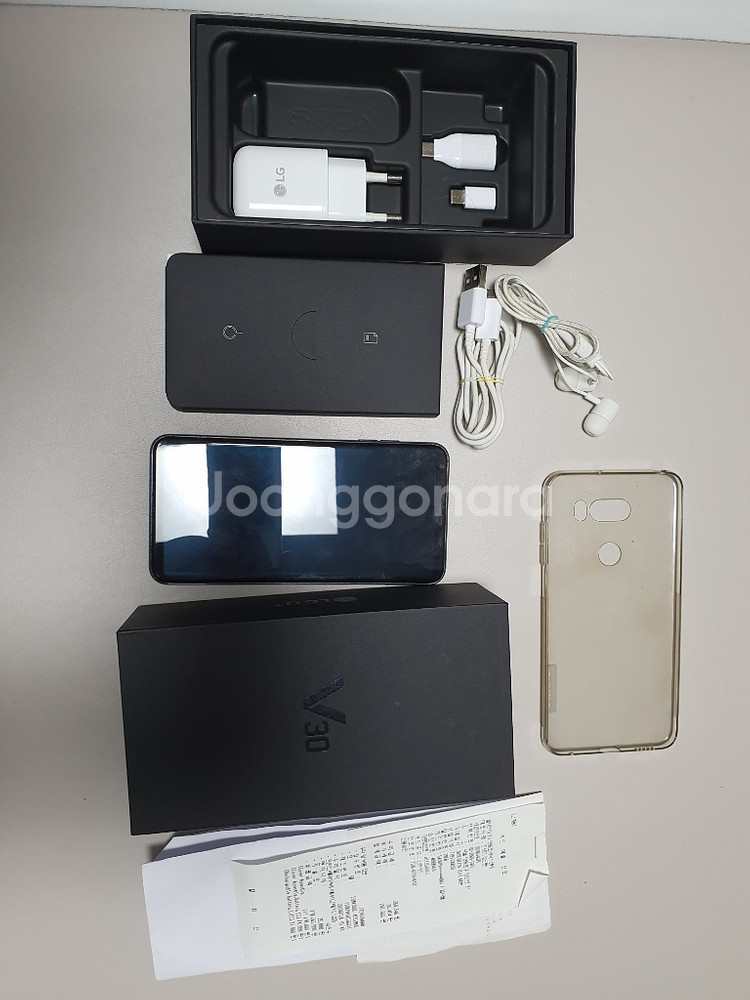 LG V30 64기가 블랙 A급 유플러스 공기계 풀박스--2