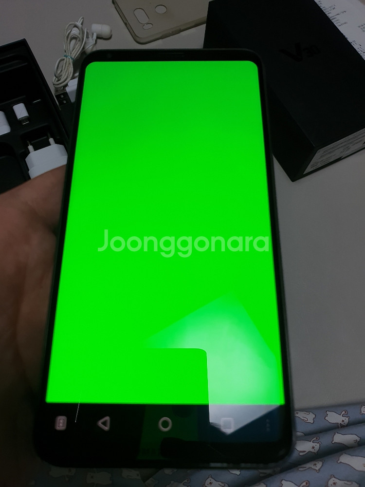 LG V30 64기가 블랙 A급 유플러스 공기계 풀박스--4