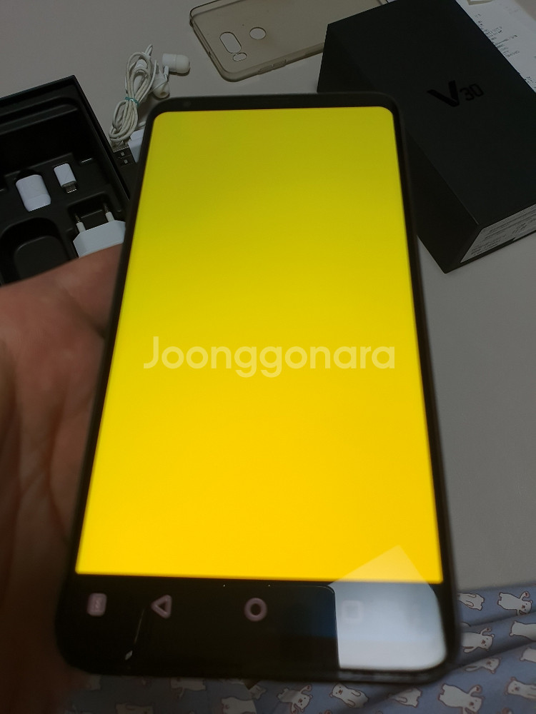 LG V30 64기가 블랙 A급 유플러스 공기계 풀박스--6