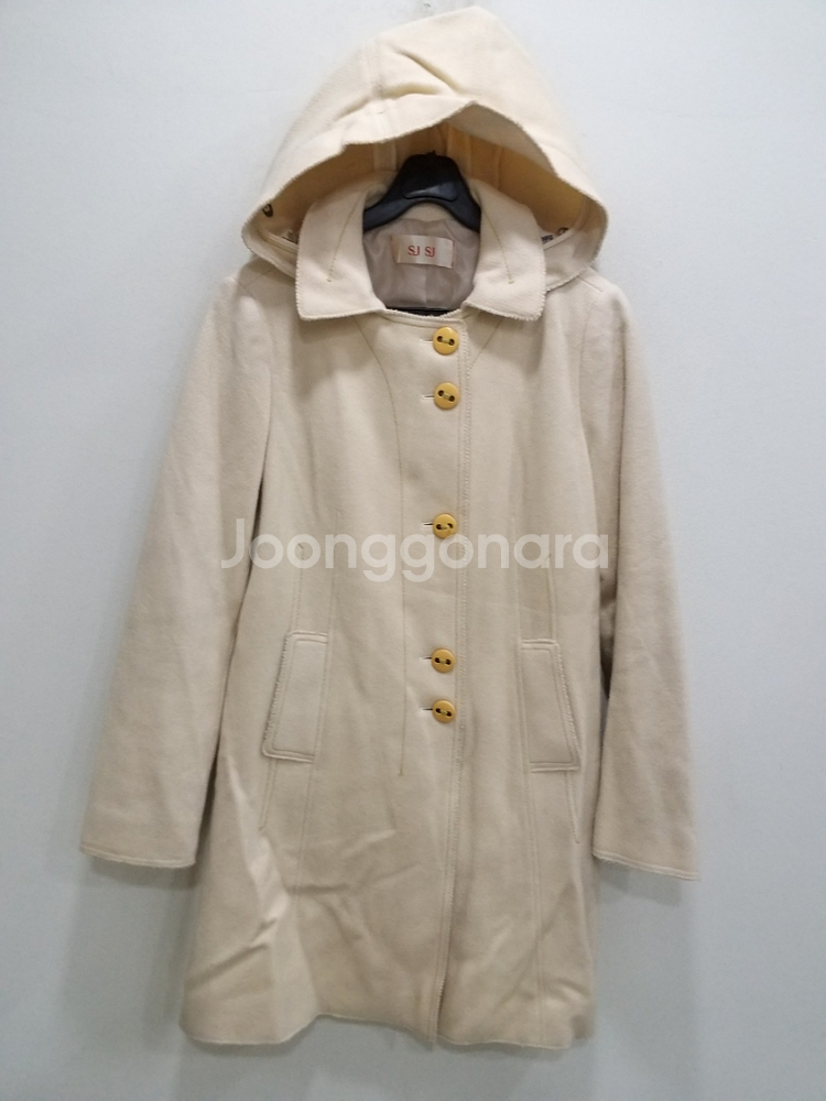 여성 SJSJ 후드 모직 롱코트 (90)--5