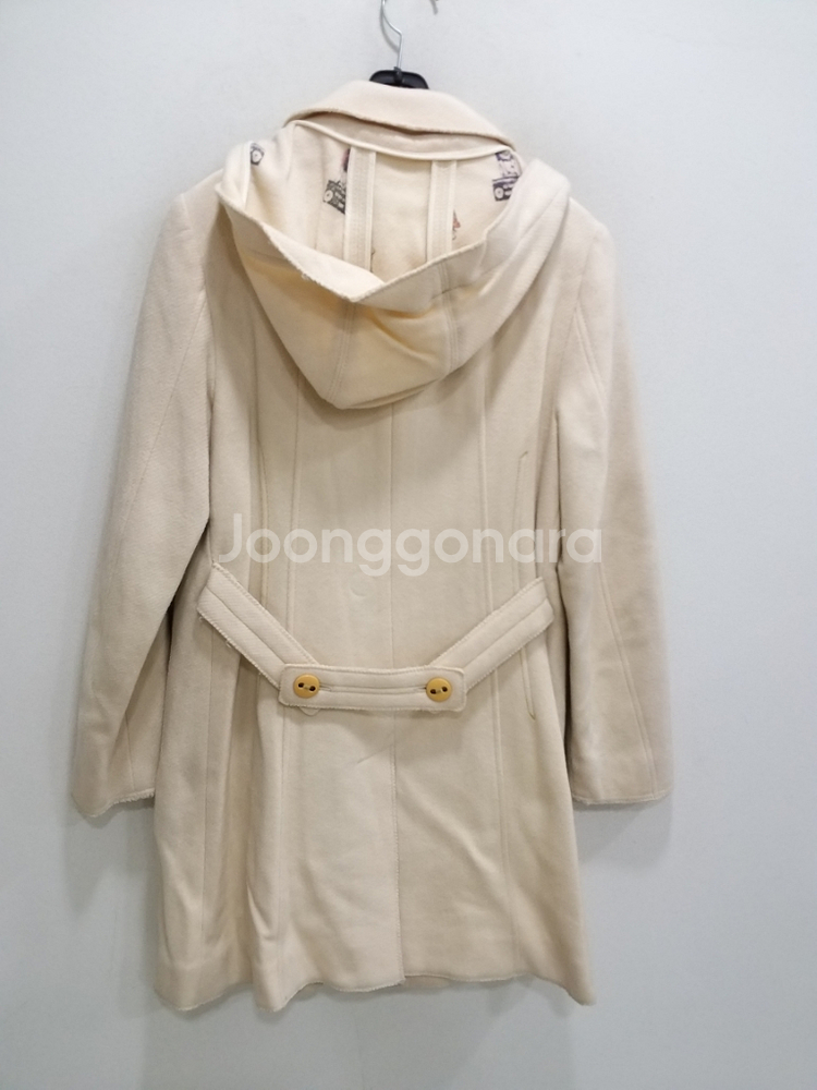 여성 SJSJ 후드 모직 롱코트 (90)--6