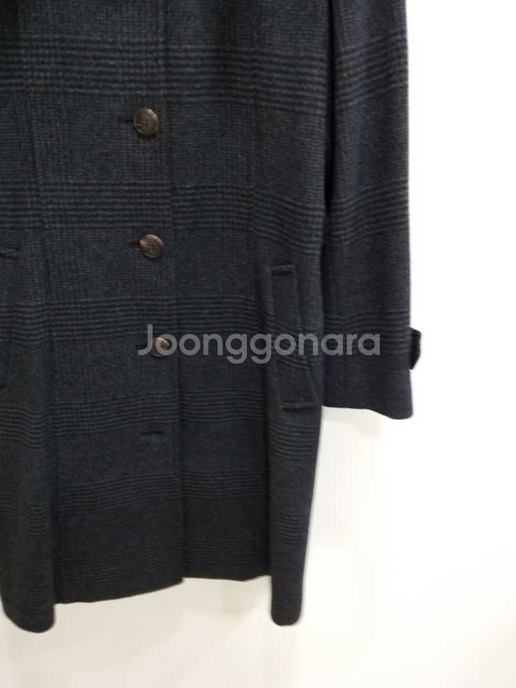 여성 빈폴 체크 캐시미어 롱코트 (95)--2