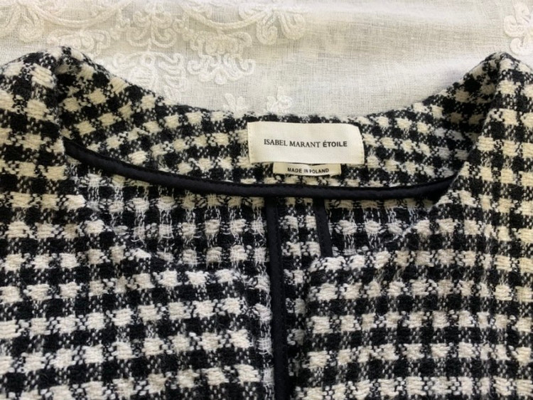 이자벨마랑 트위드 체크 자켓 size 36--5