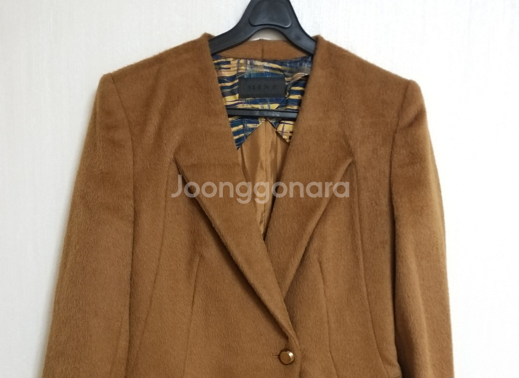 여성 마인 알파카.실크 간절기 반코트 (새상품.95)--1