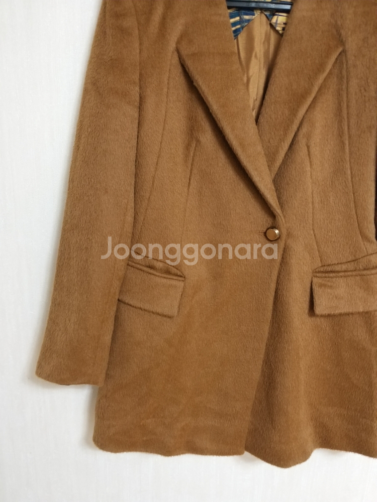 여성 마인 알파카.실크 간절기 반코트 (새상품.95)--3