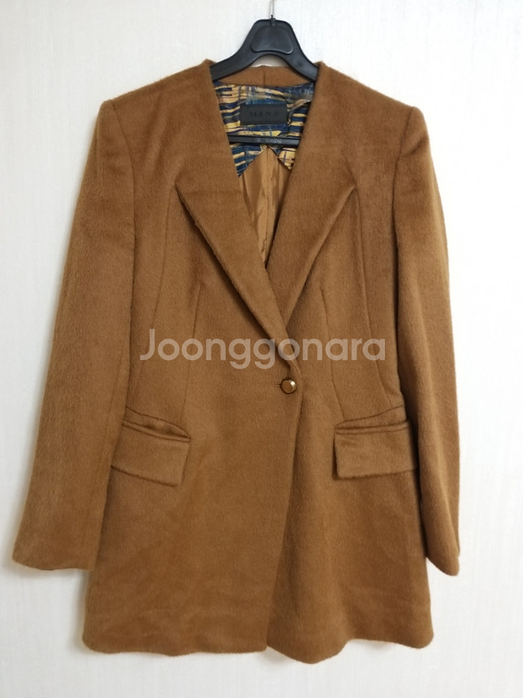 여성 마인 알파카.실크 간절기 반코트 (새상품.95)--7