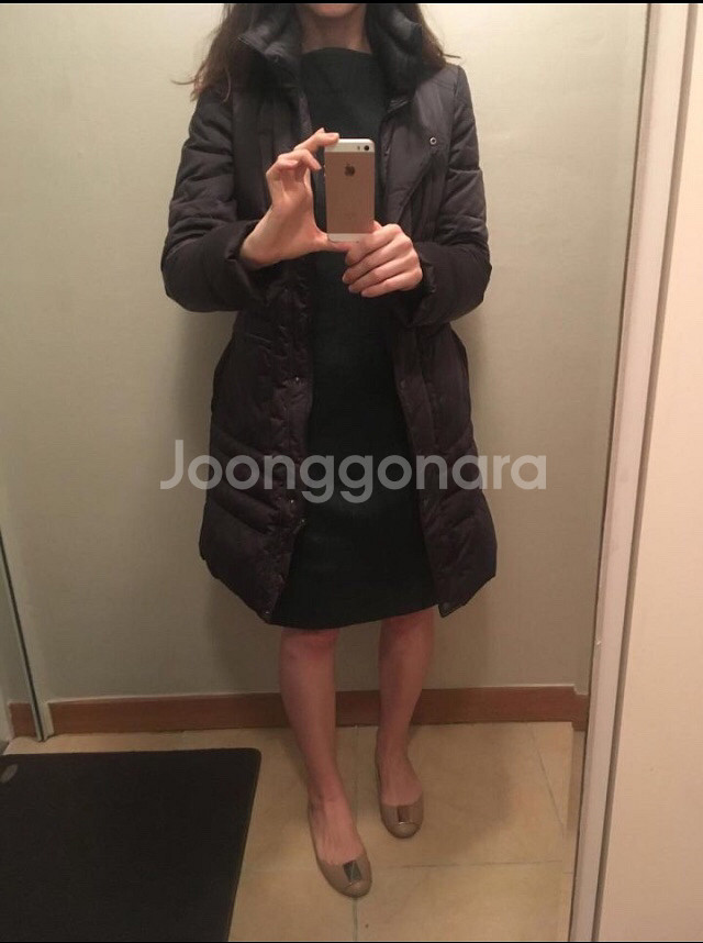 보브 다운 패딩코트. 폭스퍼세트. 새상품66 가격인하--0