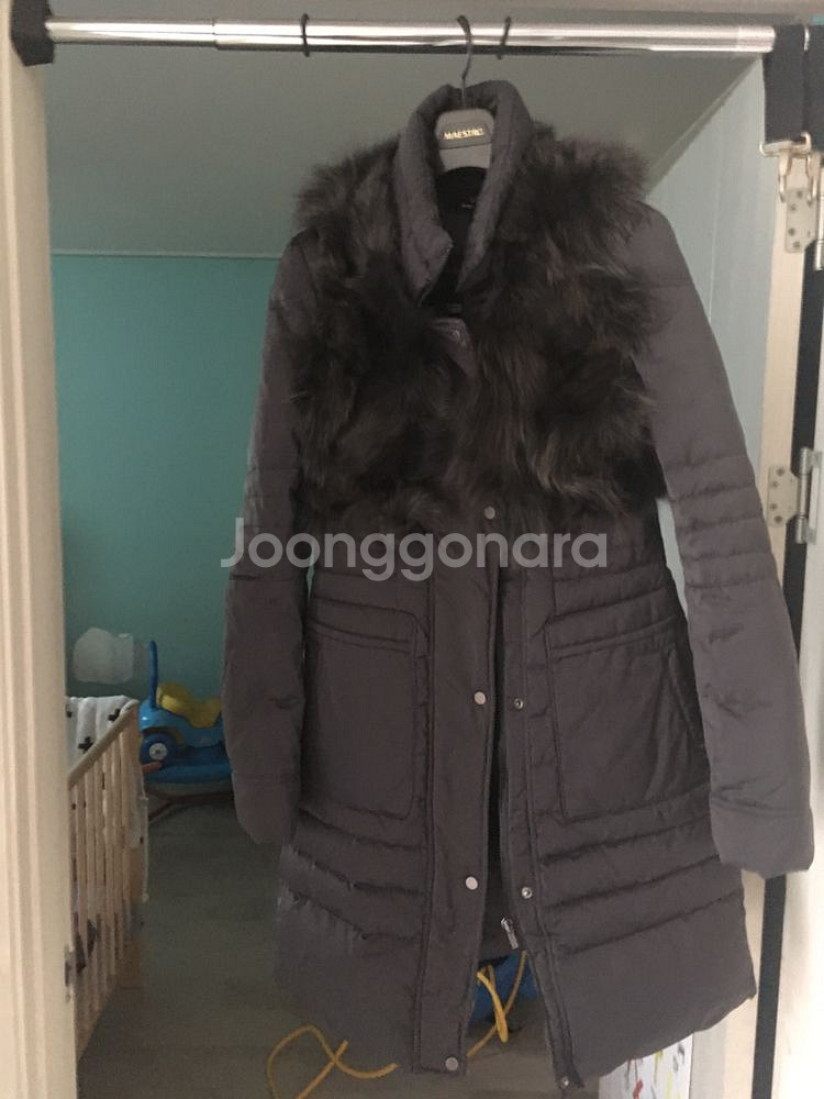 보브 다운 패딩코트. 폭스퍼세트. 새상품66 가격인하--8