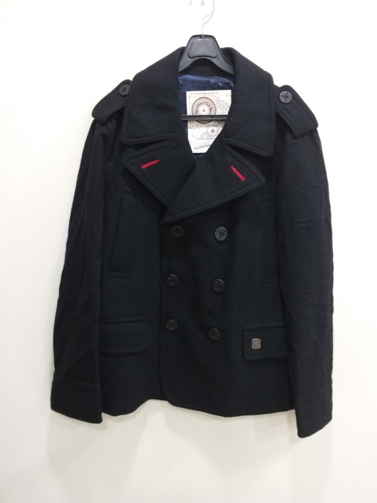 남성 빈폴 슬림핏 더블 모직 반코트 (100)--5