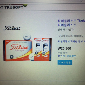 타이틀리스트 DT TRUSOFT 골프공 6구