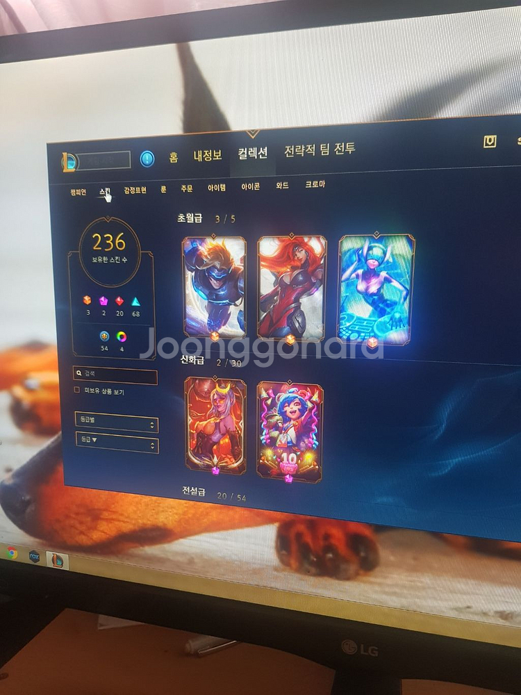 롤 다이아4 스킨235개--1