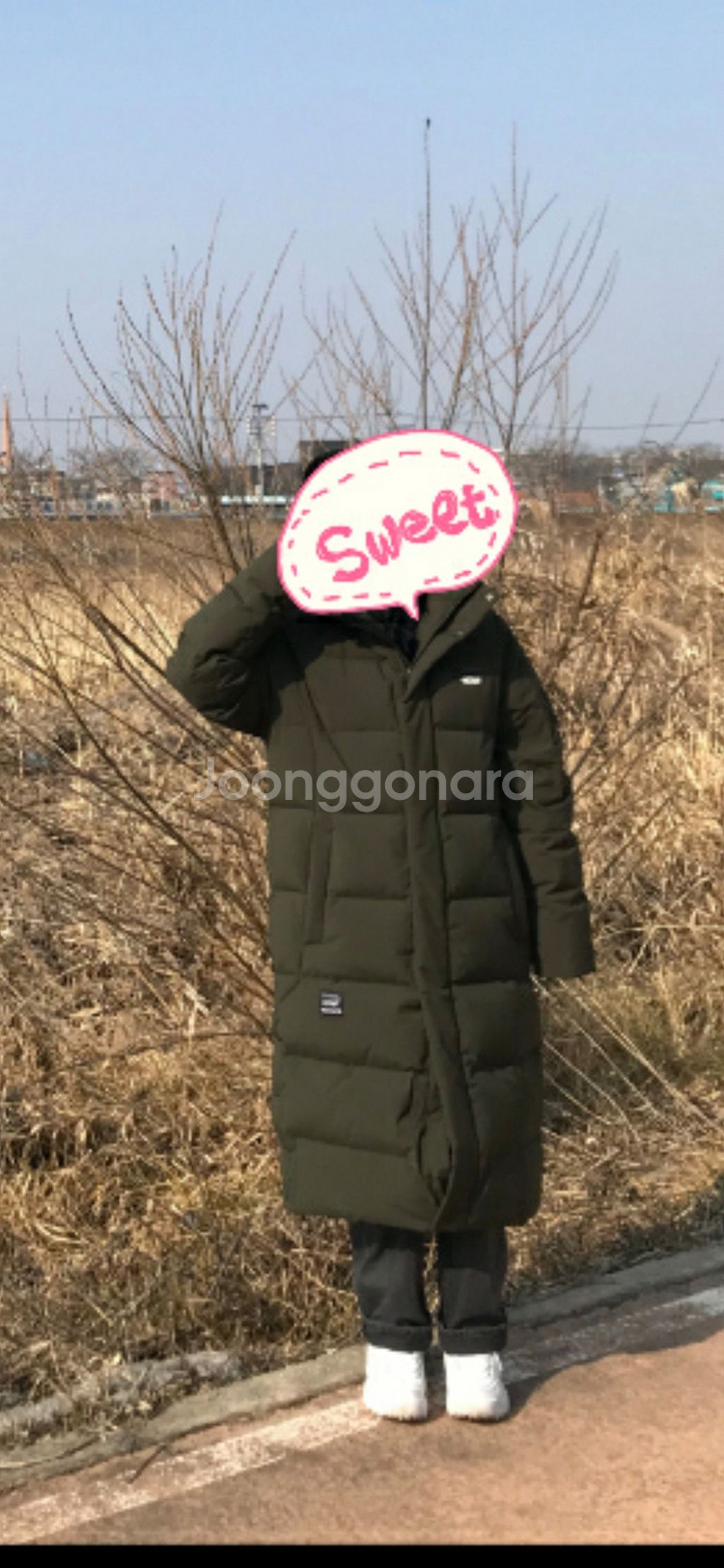 르까프롱패딩카키사이즈100 새거--1