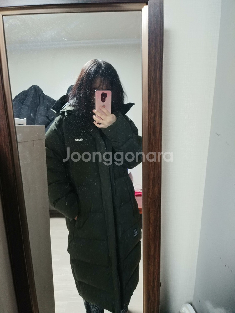 르까프롱패딩카키사이즈100 새거--2