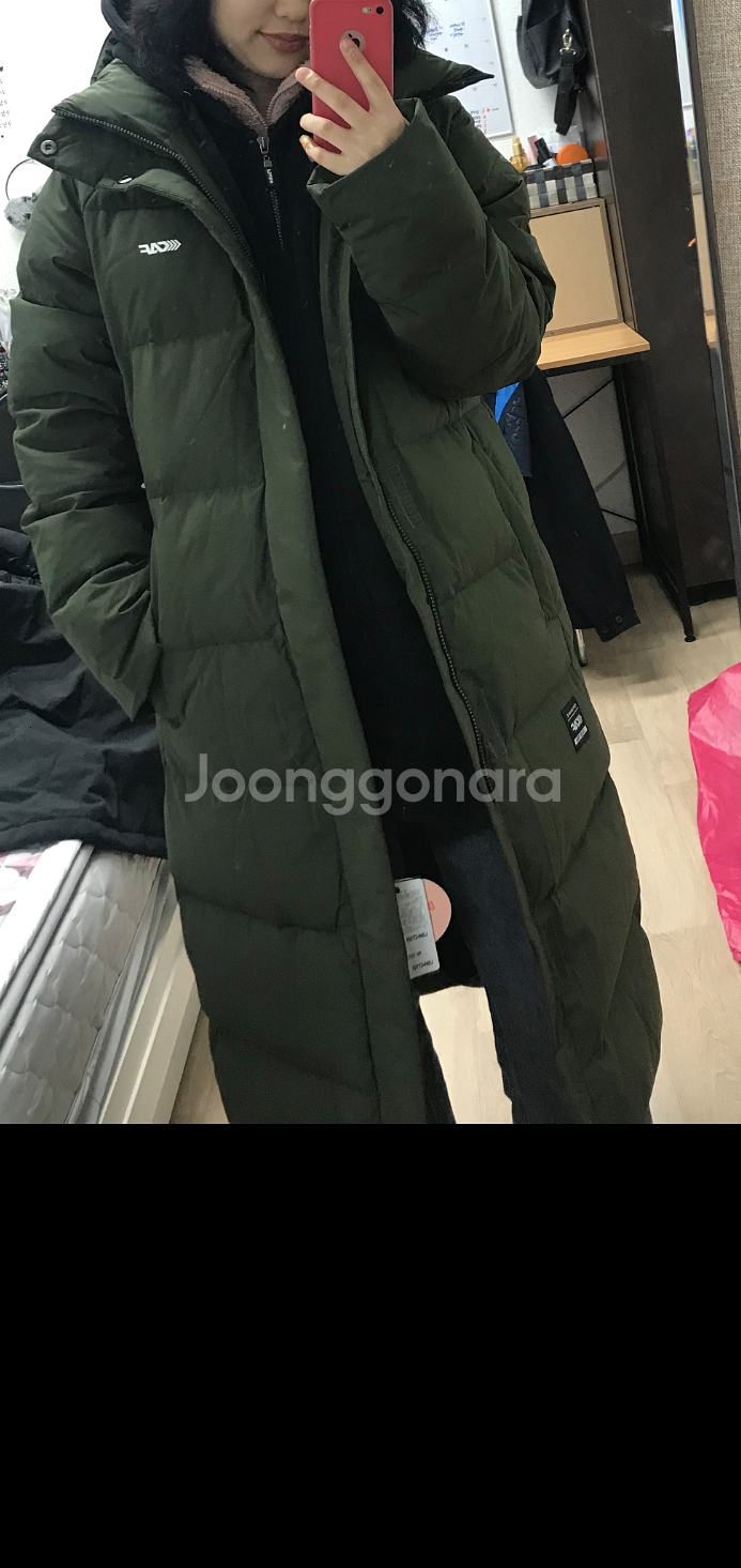르까프롱패딩카키사이즈100 새거--3