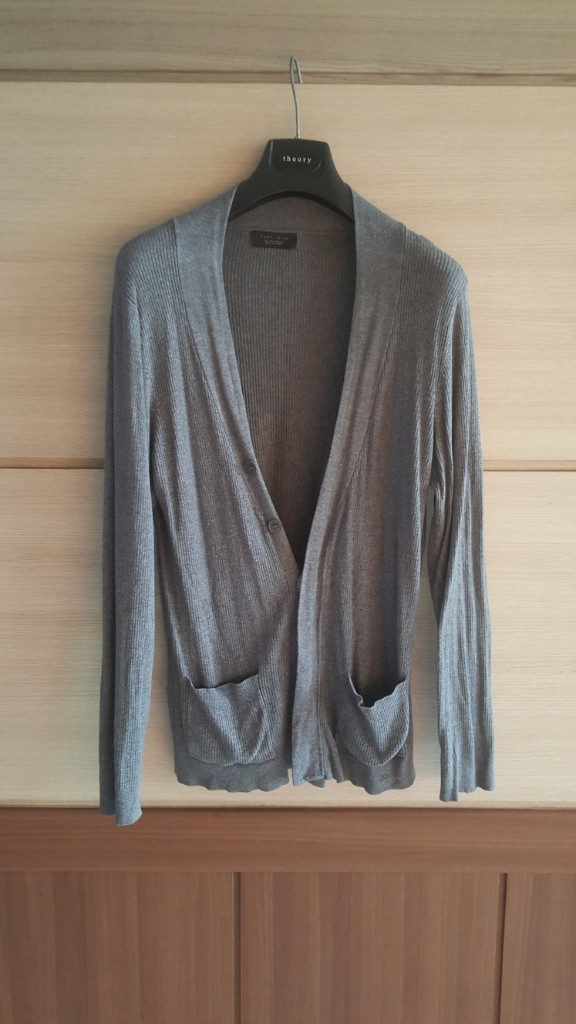 자라 회색 슬림라인가디건팝니다--1