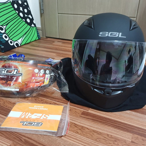 풀페이스 헬멧 SOL SF-2M 블랙 무광 새것(추가쉴