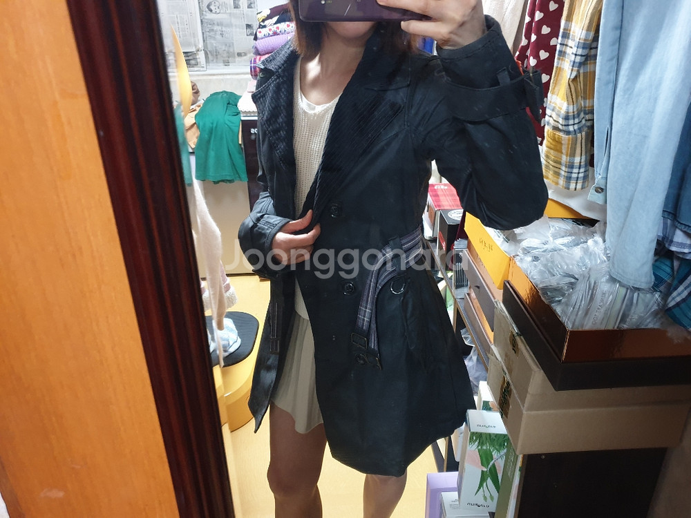 수퍼드라이 정품 코듀로이 레인 트렌치코트--1