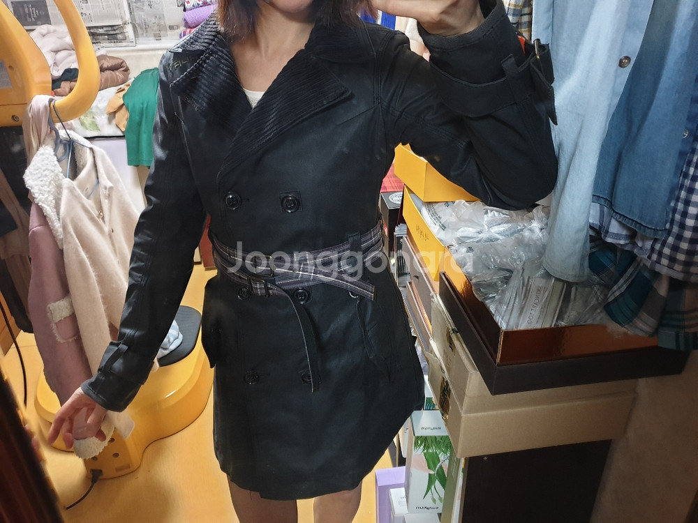 수퍼드라이 정품 코듀로이 레인 트렌치코트--2