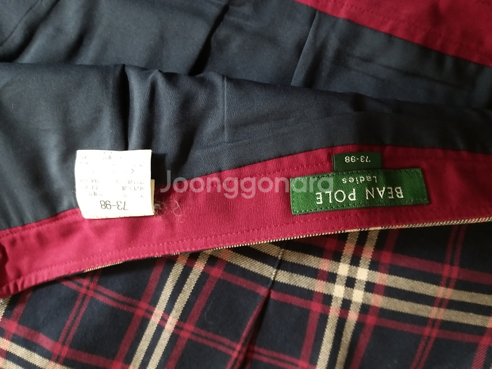 여성 빈폴 면 체크 미니스커트 (스판29)--4