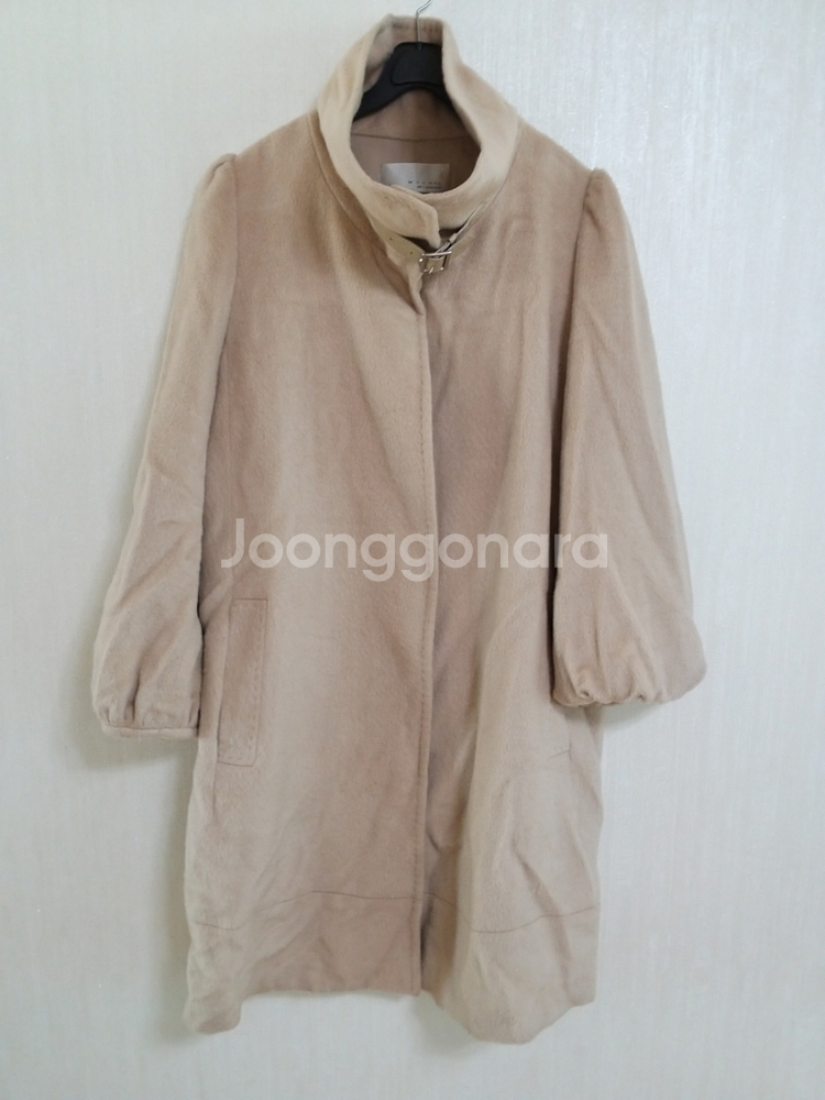 여성 미샤 라마.앙고라 롱코트 (박시90-95)--1