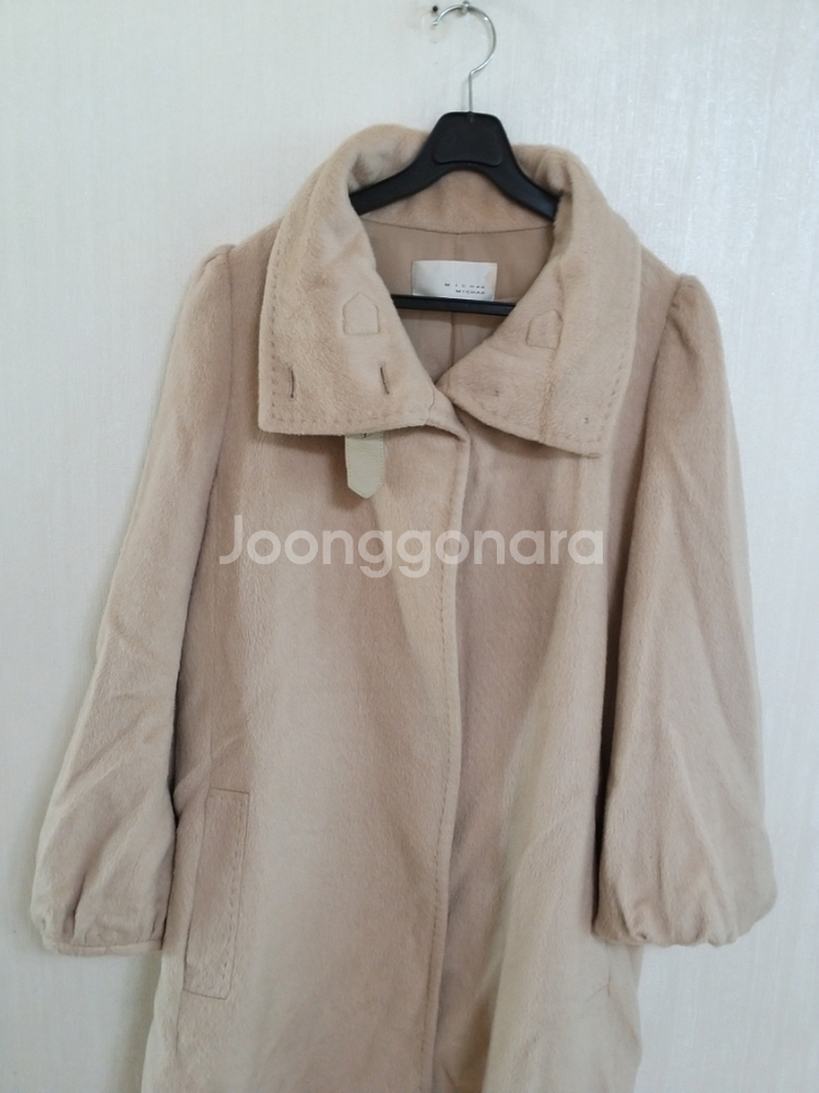 여성 미샤 라마.앙고라 롱코트 (박시90-95)--2