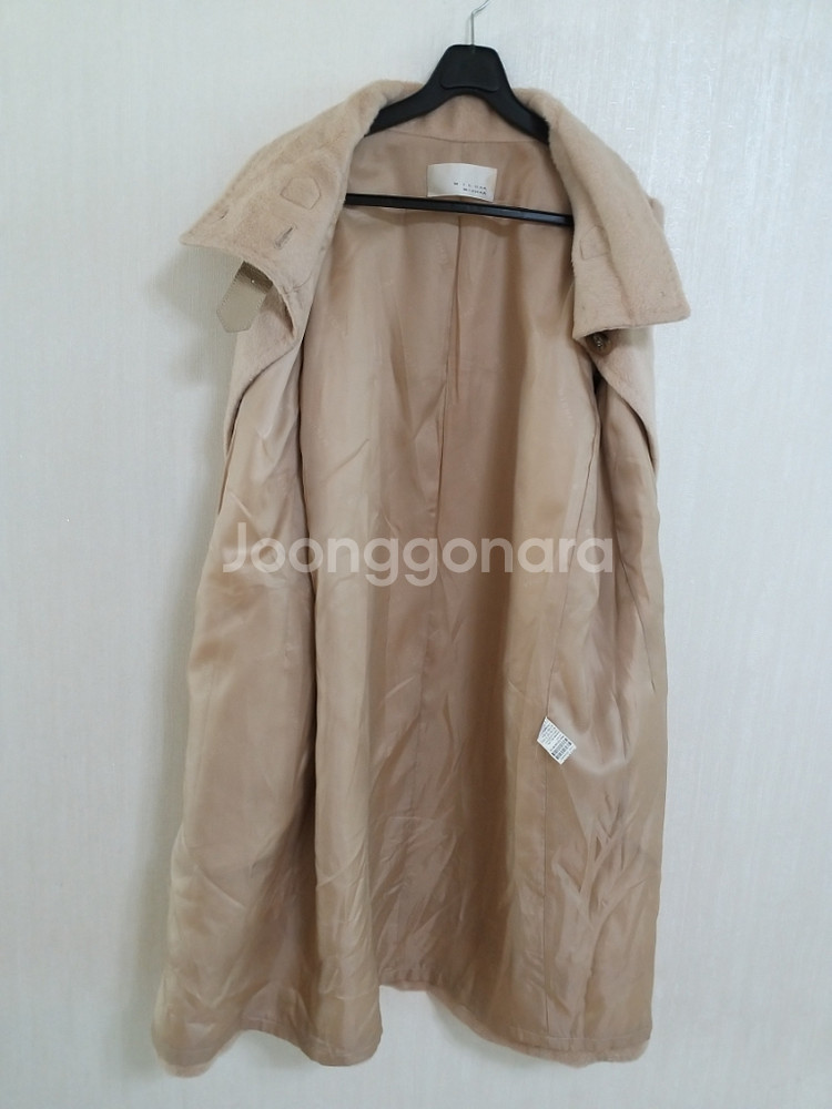 여성 미샤 라마.앙고라 롱코트 (박시90-95)--5