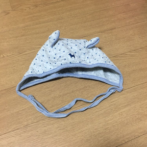돌 전 아기 모자 블루독 땡땡이 오가닉 모자