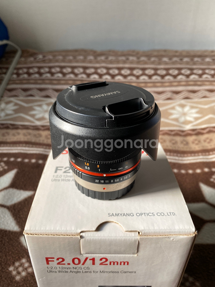 삼양 12mm F2.0 (마이크로포서드 마운트) 팝니다--1