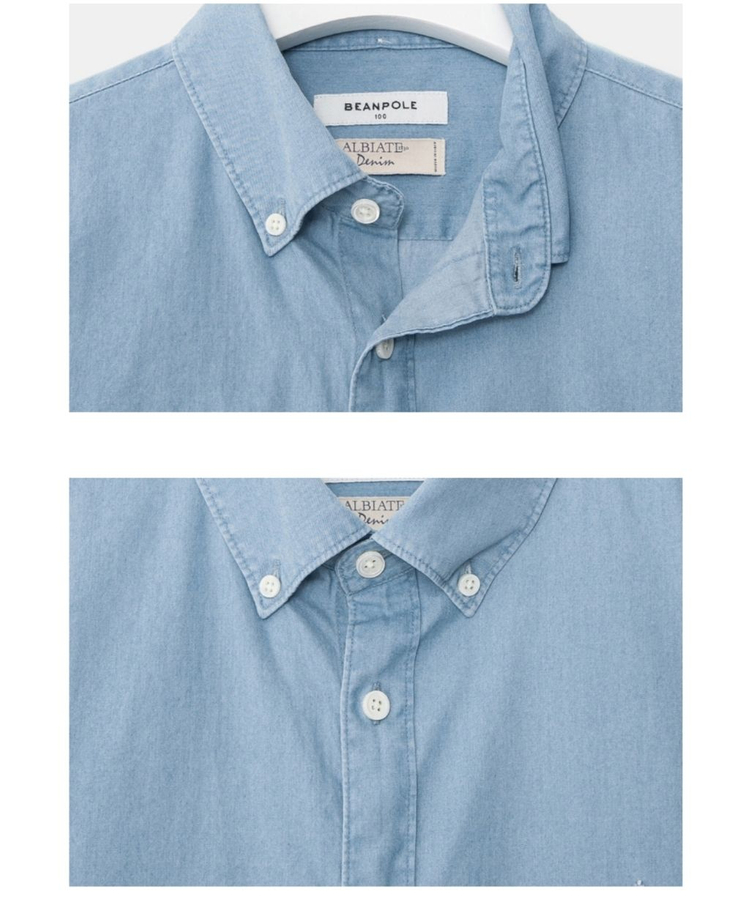 [새상품] 빈폴 데님 솔리드 셔츠 남방 M (95)--2
