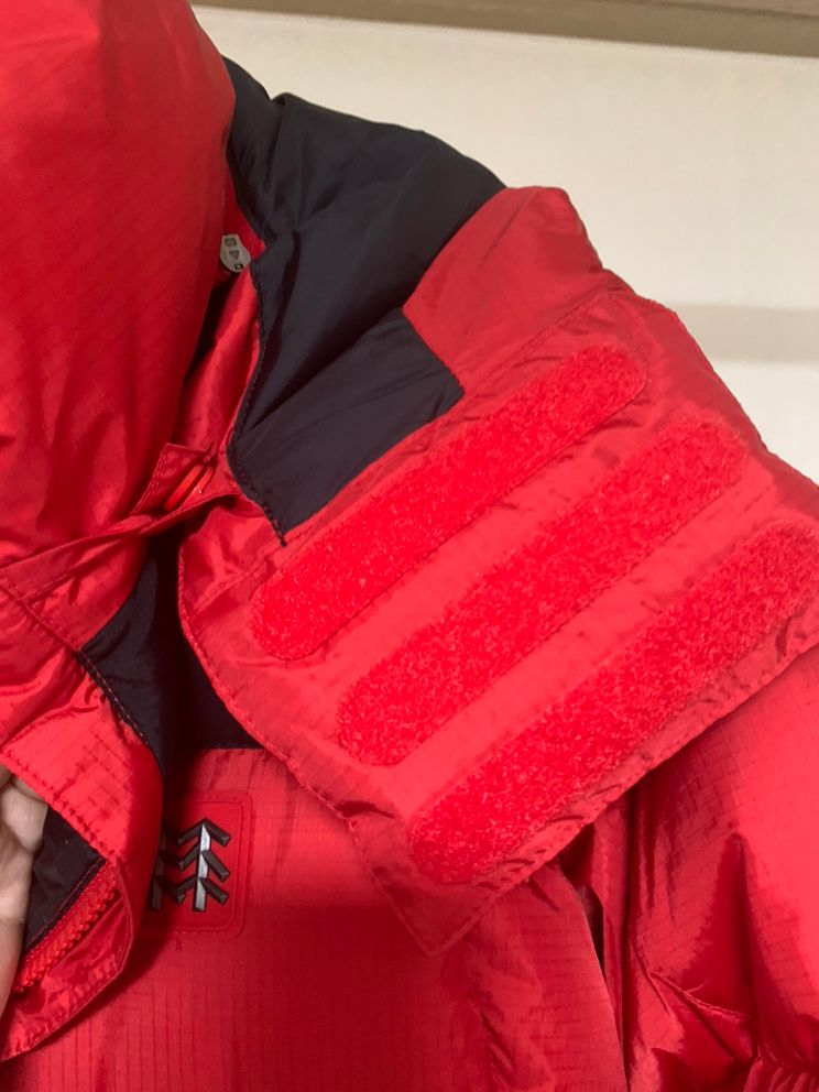 코오롱 구스패딩 (레드블랙)--3