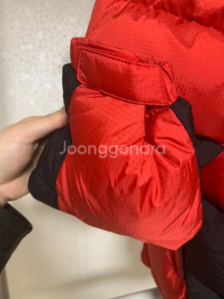 코오롱 구스패딩 (레드블랙)--4