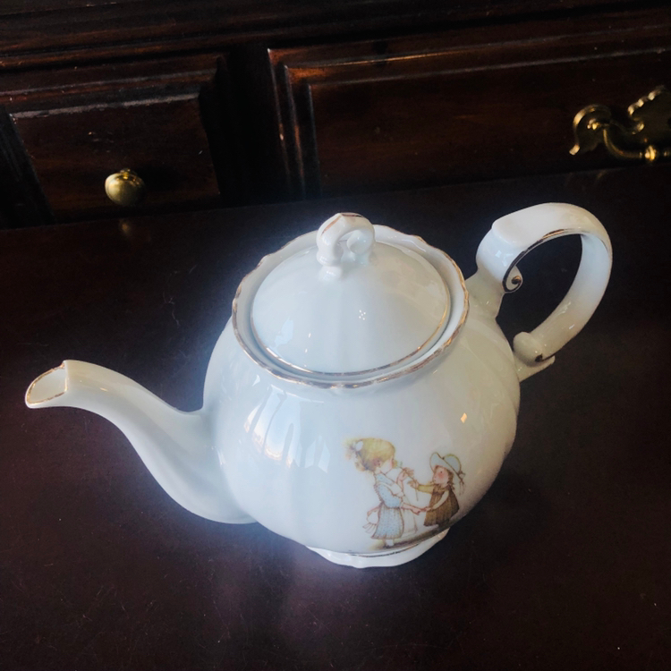 재팬 Holly Hobbi 포셀린 티팟--1