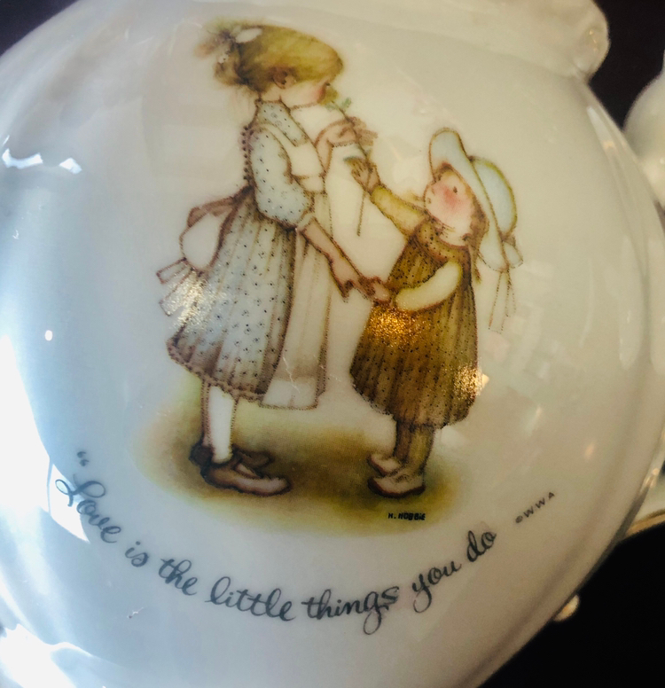 재팬 Holly Hobbi 포셀린 티팟--4