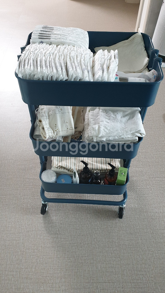 이케아 트롤리 기저귀 정리함 새상품(박스미개봉)--0