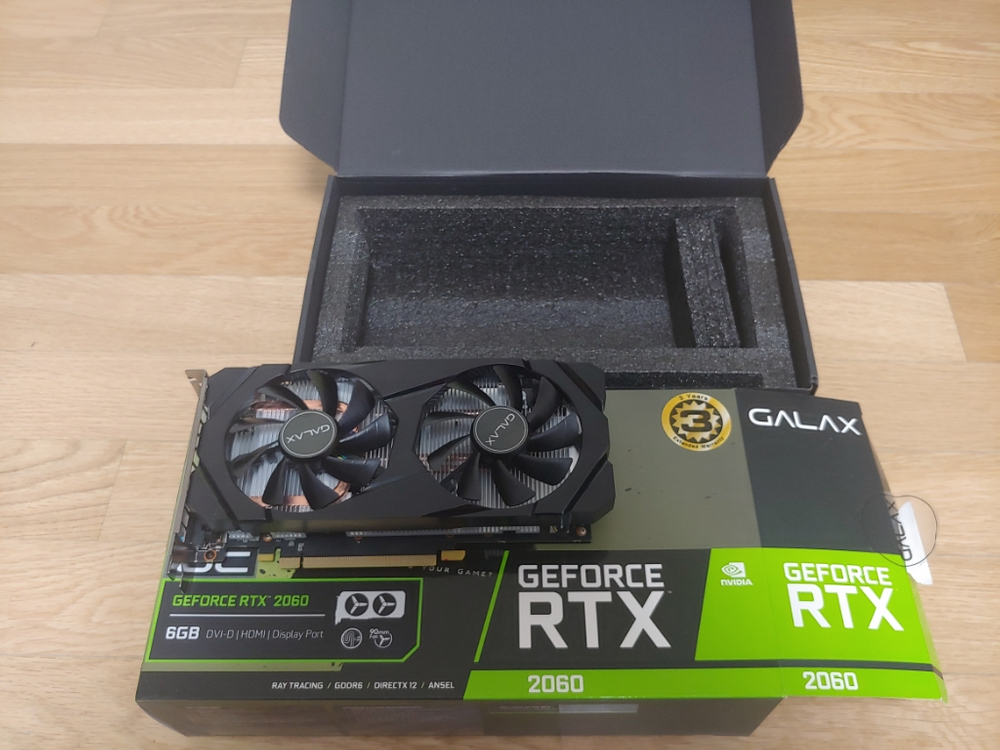 Galax 지포스 그래픽카드 rtx2060 black 이미지