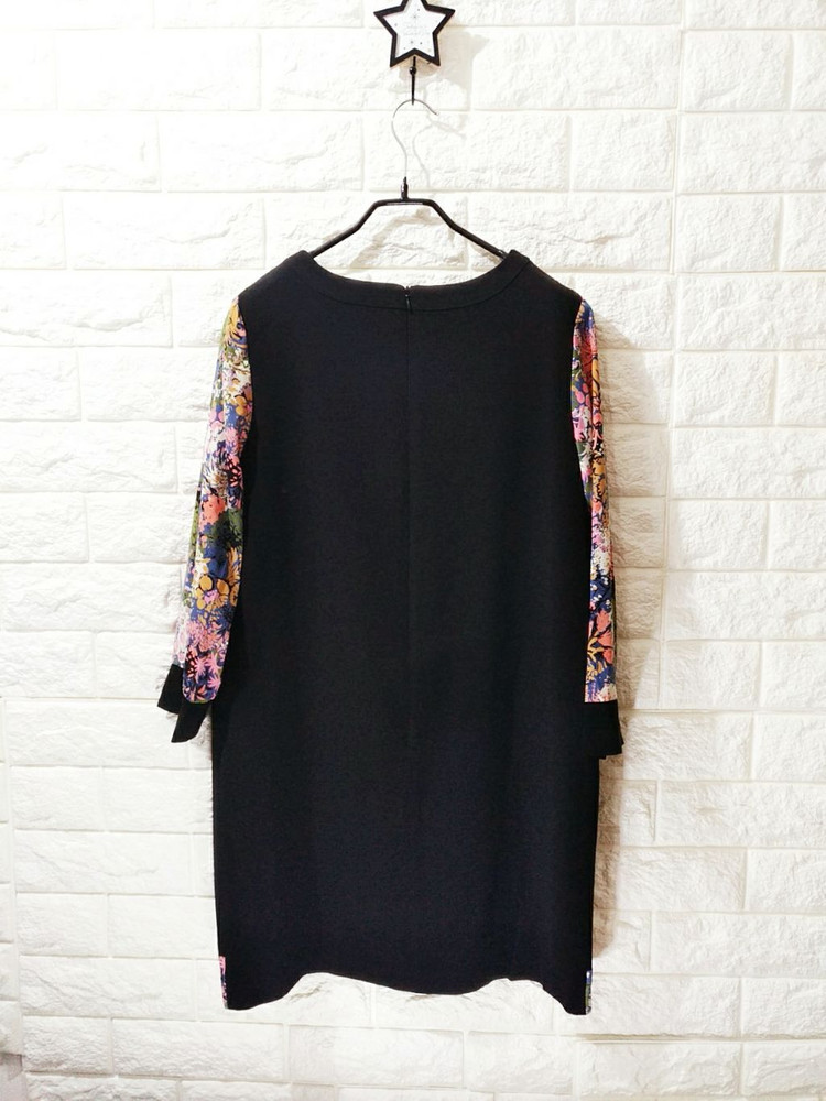 미사용 도드리 배색 원피스--1