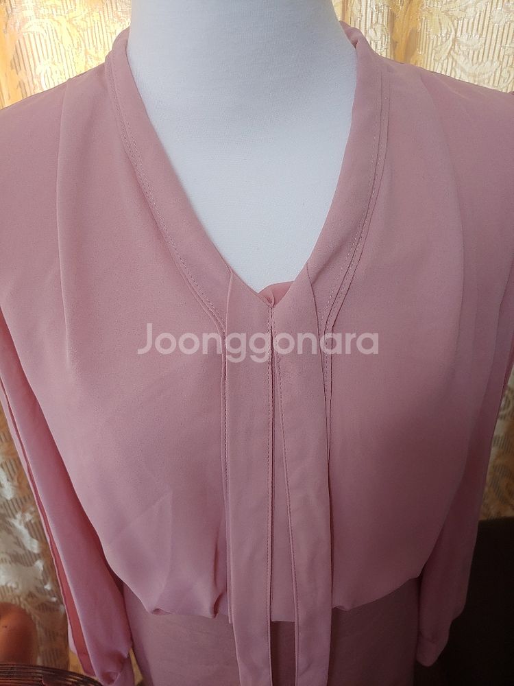 soup 숲 쉬폰 블라우스 원피스 55size (무배)--4