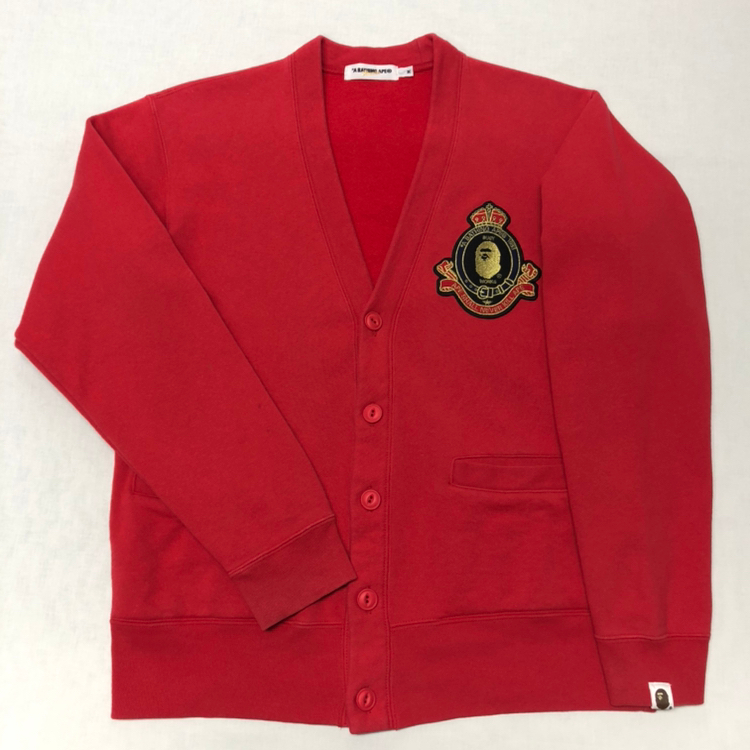 BAPE 베이프 패치 브이넥 가디건 (M)--0