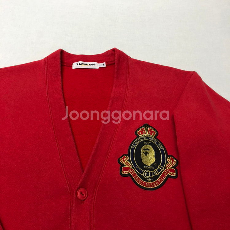 BAPE 베이프 패치 브이넥 가디건 (M)--2