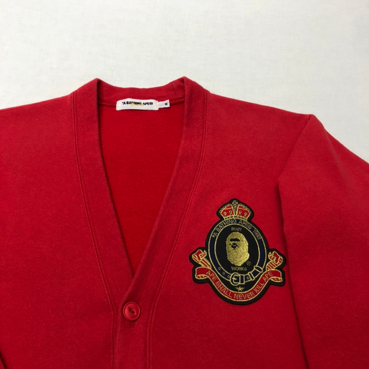 BAPE 베이프 패치 브이넥 가디건 (M)--2