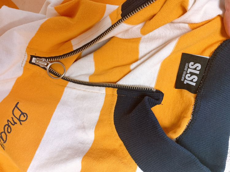 가격인하) 슬로우슬로우 단가라 맨투맨 옐로 이미지