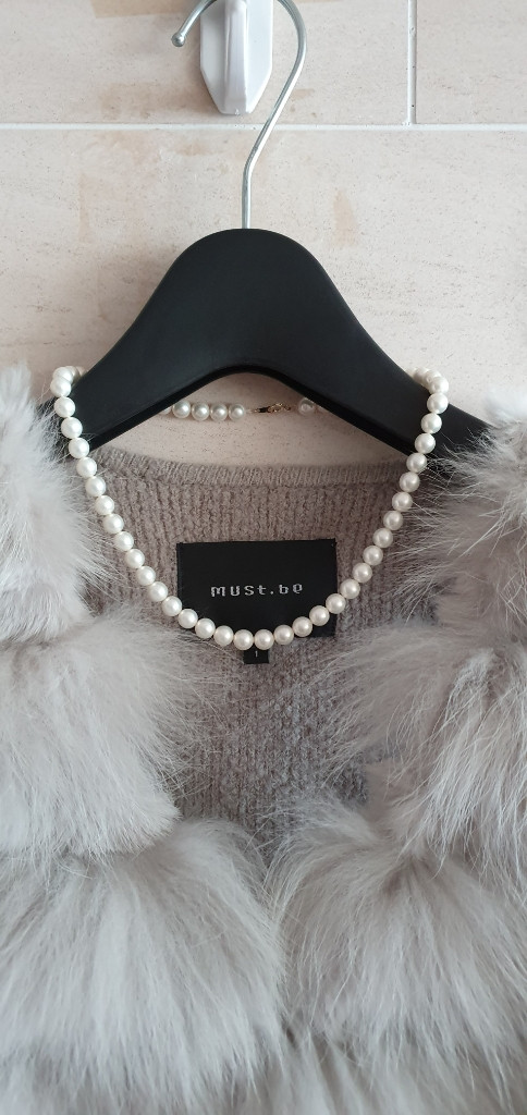 (정품) 머스트비 래빗,폭스 트리밍 니트 베스트--1