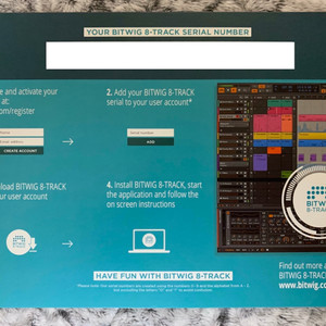 Bitwig 8track 코드 판매합니다