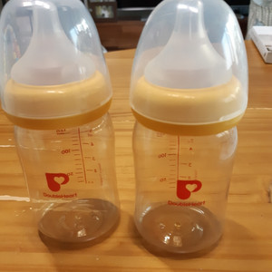 더블하트 젖병(160mlx2)+모유실감 젖꼭지 ss×2