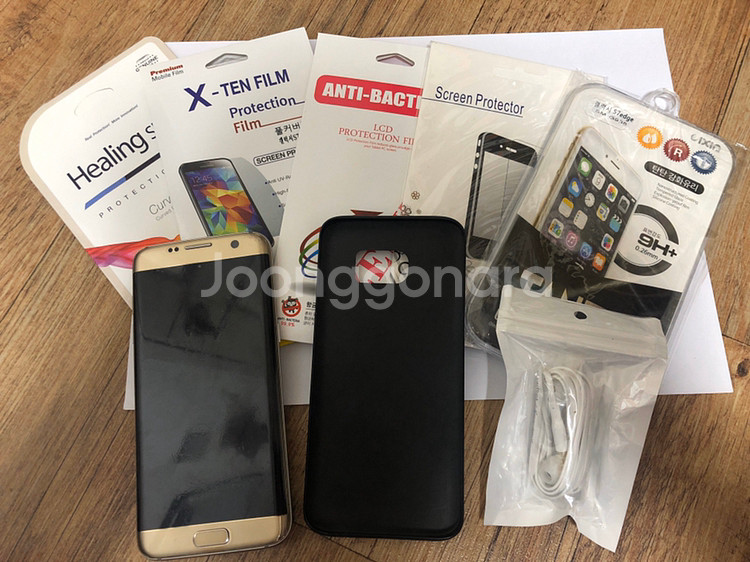 갤럭시S7엣지 64기가 골드--0