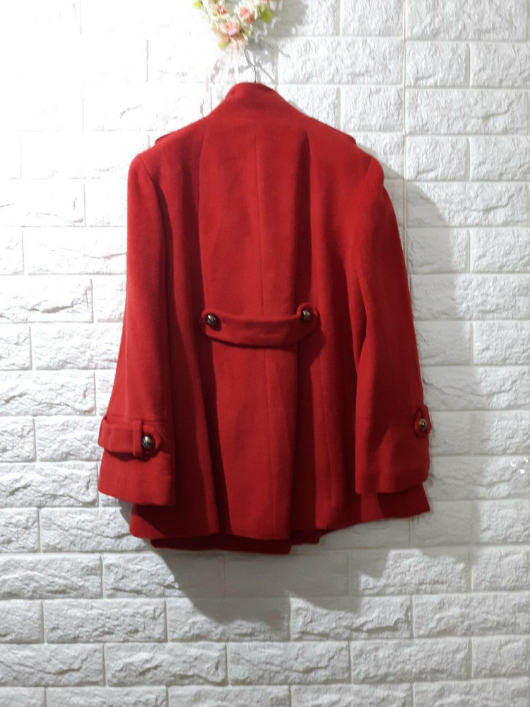 CLOVIS레드컬러 더블 반코트--1